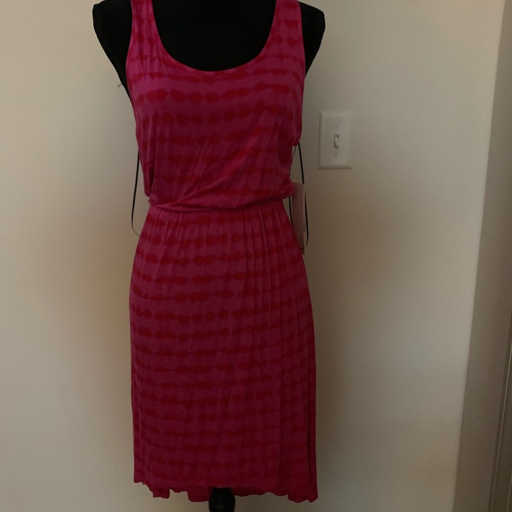 Kensie Tropical Pink Striped Sleeveless Women’s Dress